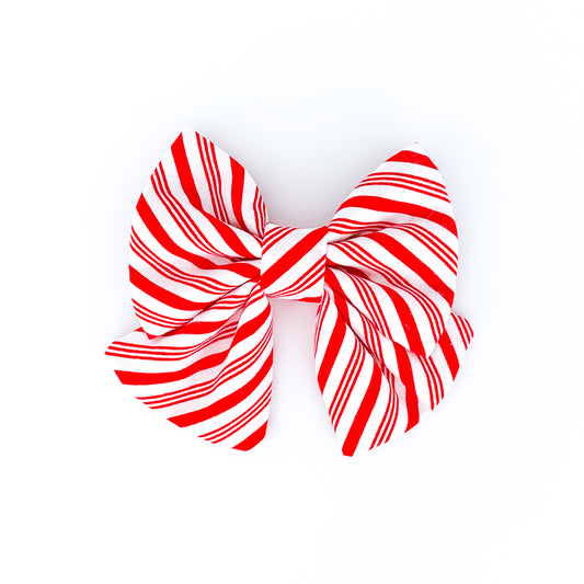 Candy Cane Dog Bow