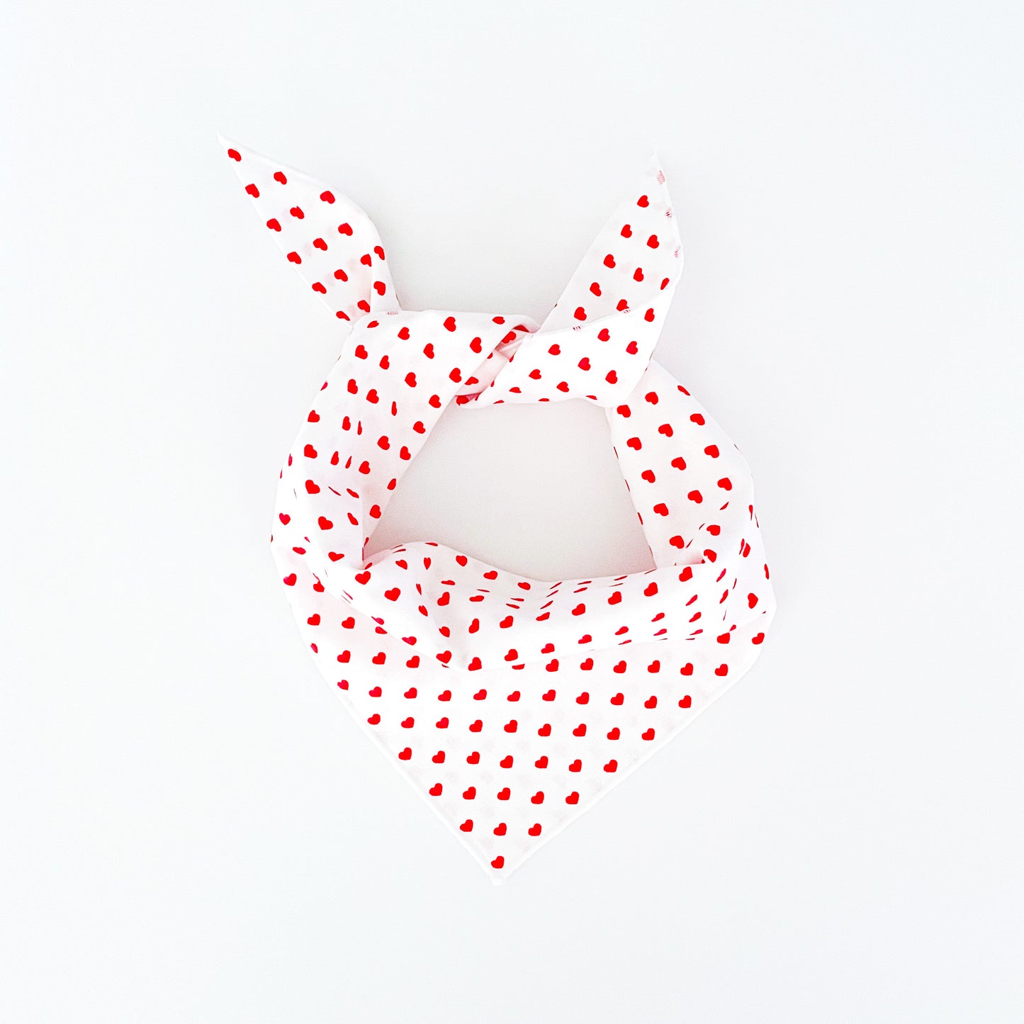 White Heart Dog Bandana