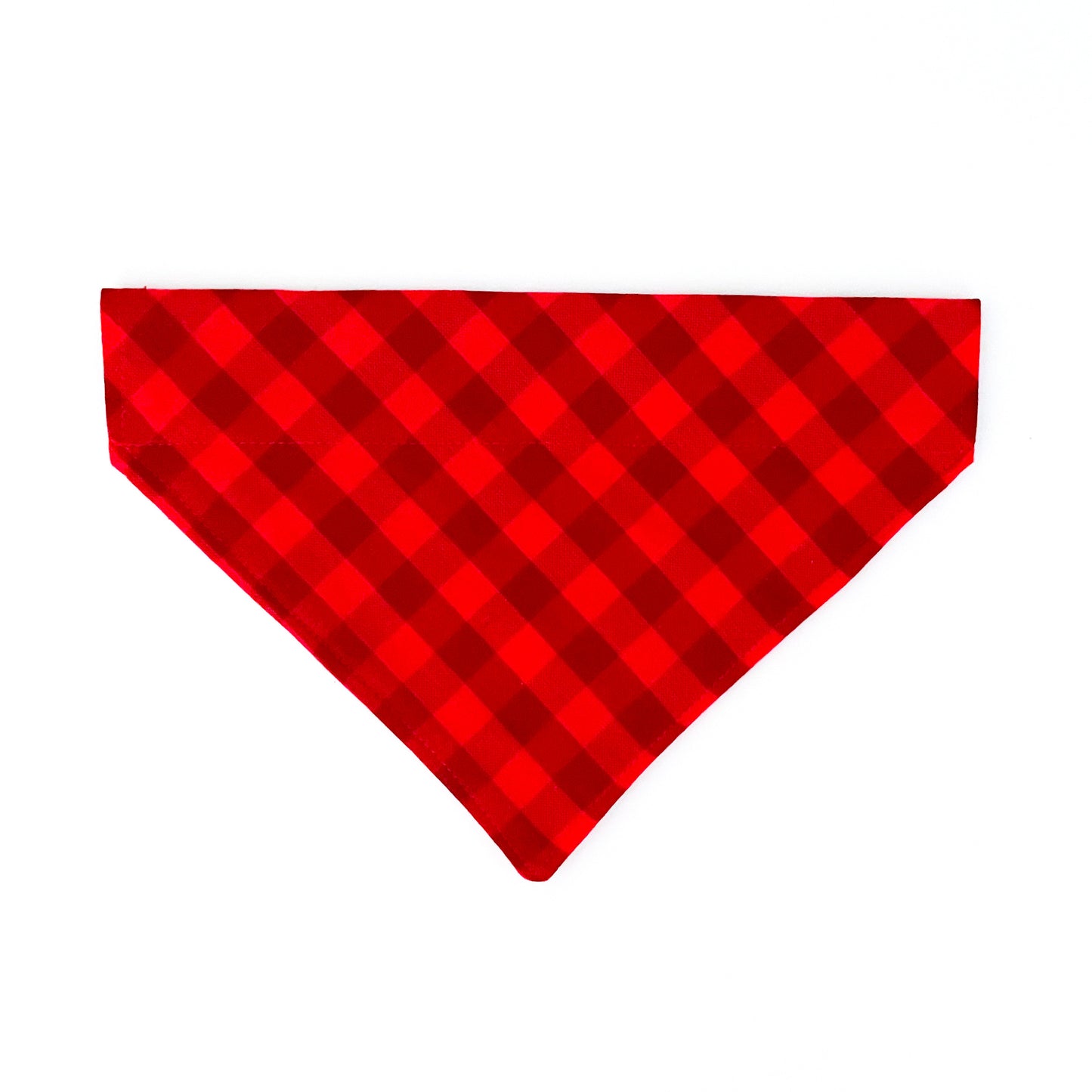 Red Plaid Over the Collar Dog Bandana