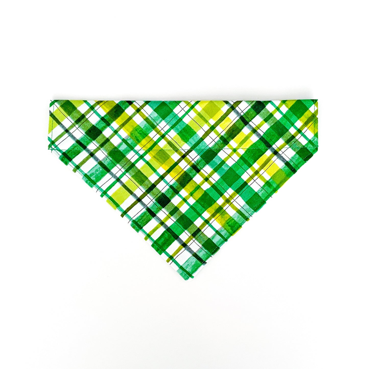 Lucky Plaid Over the Collar Dog Bandana