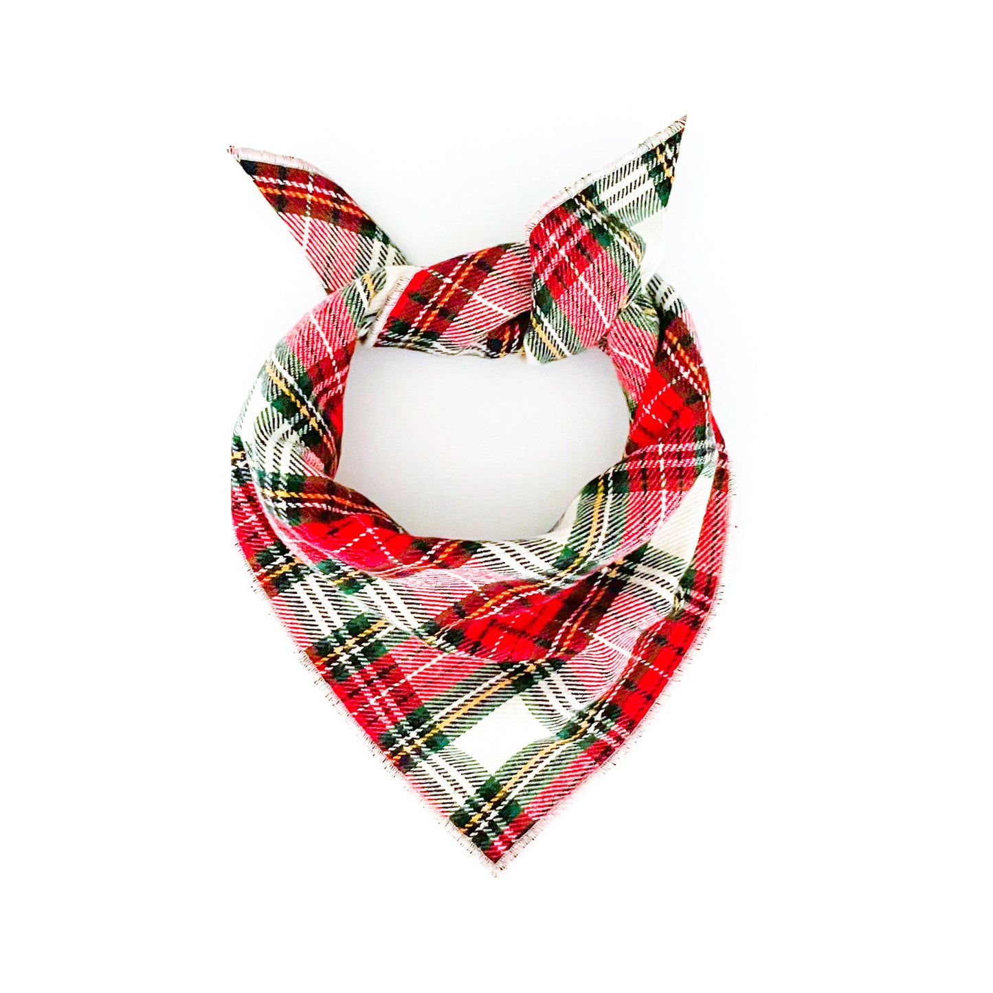 Holly Jolly Plaid Dog Bandana