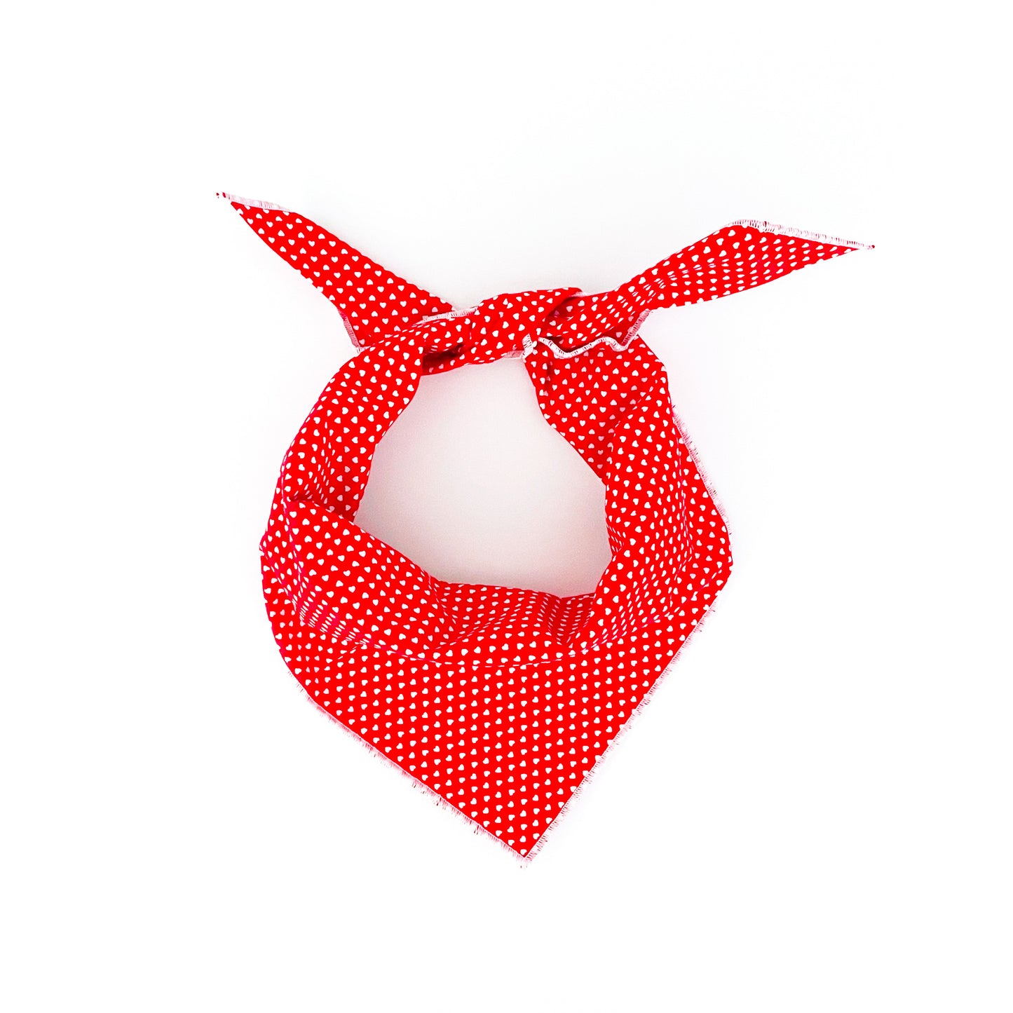 Polka Dot Heart Dog Bandana