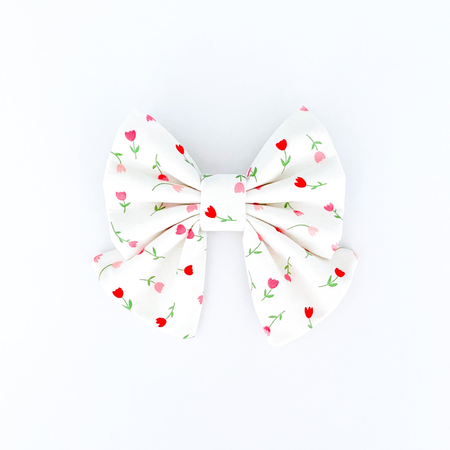 Spring Tulip Dog Bow