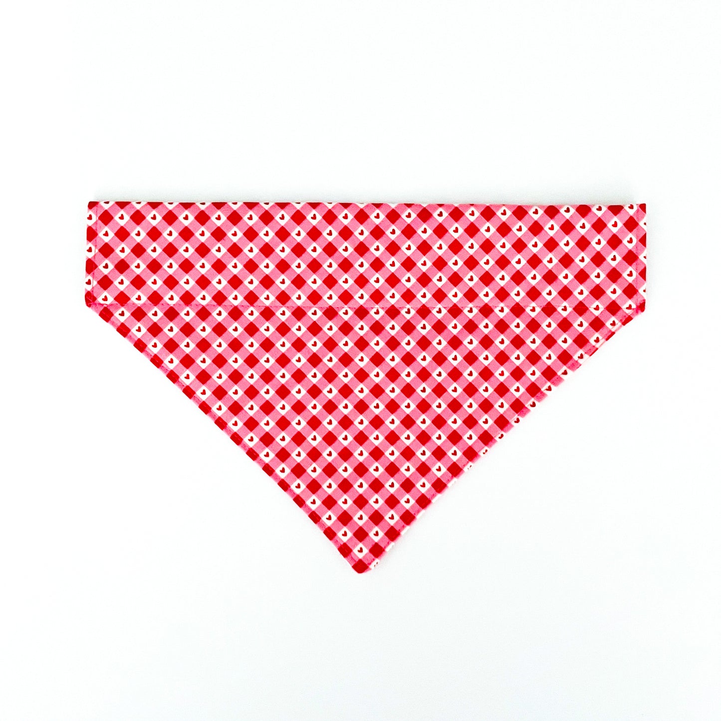 Valentine Plaid Over the Collar Dog Bandana