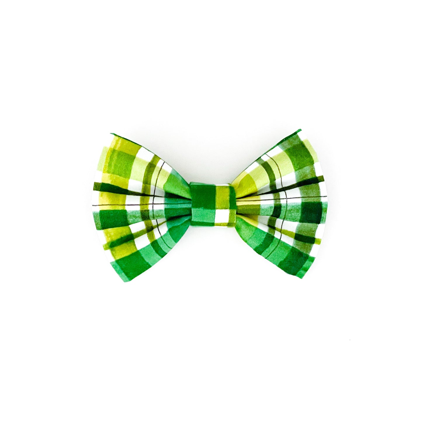 Lucky Plaid Dog Bow Tie