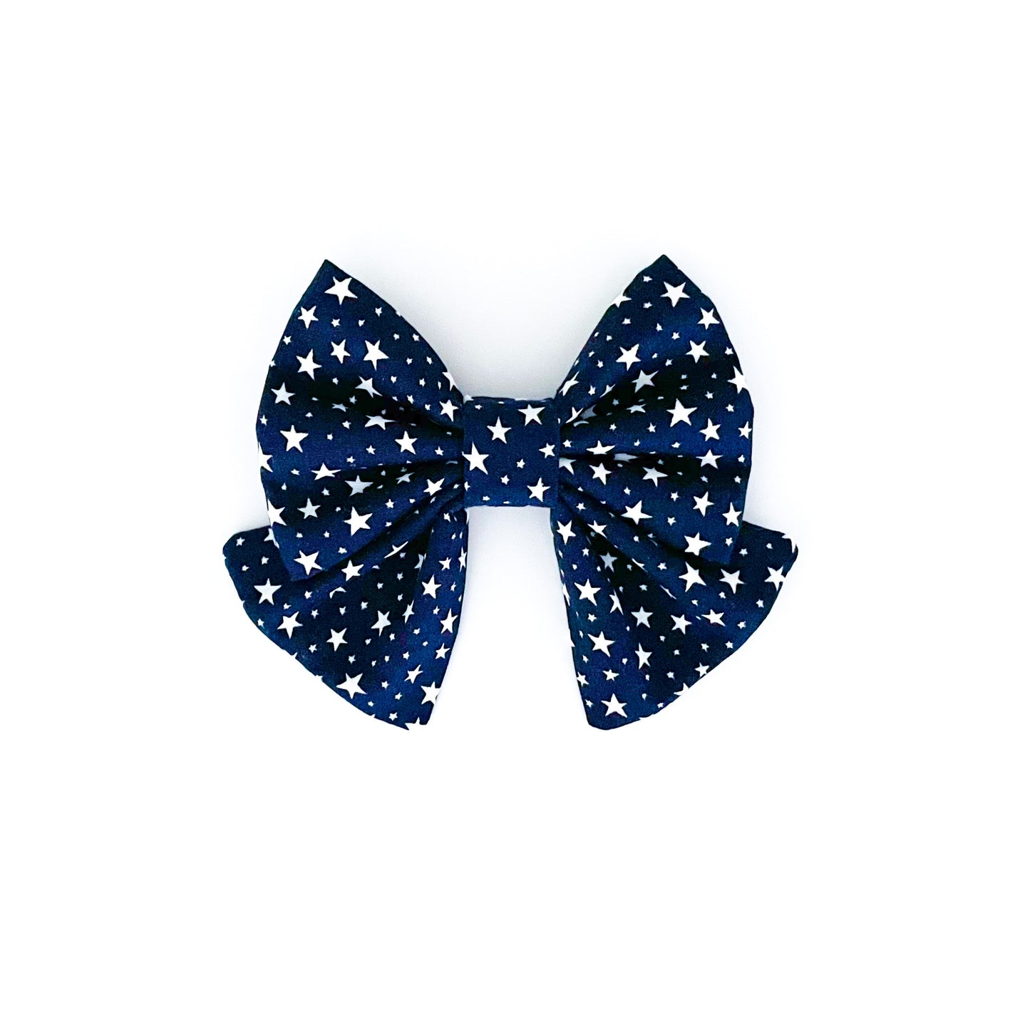 Blue Star Spangled Dog Bow