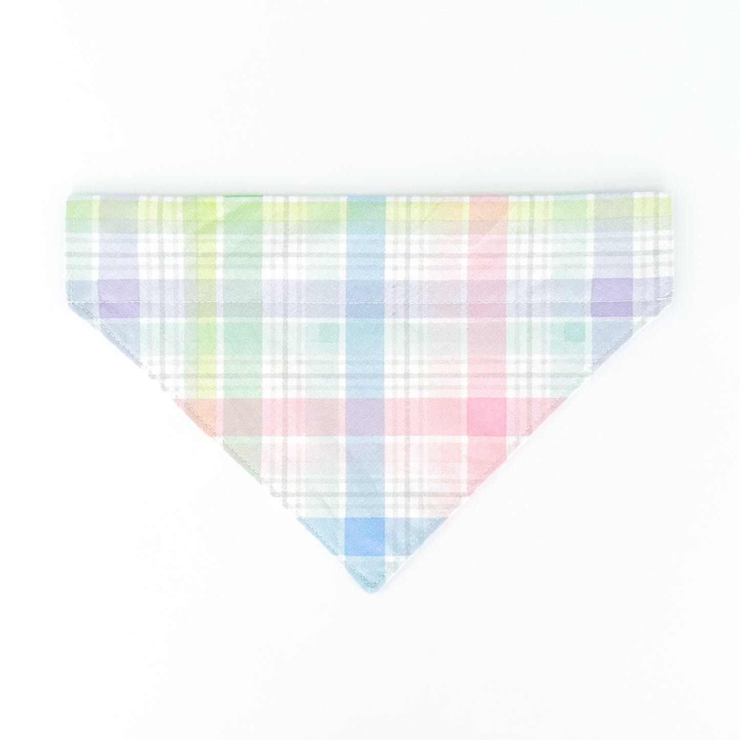 Pastel Plaid Over the Collar Dog Bandana