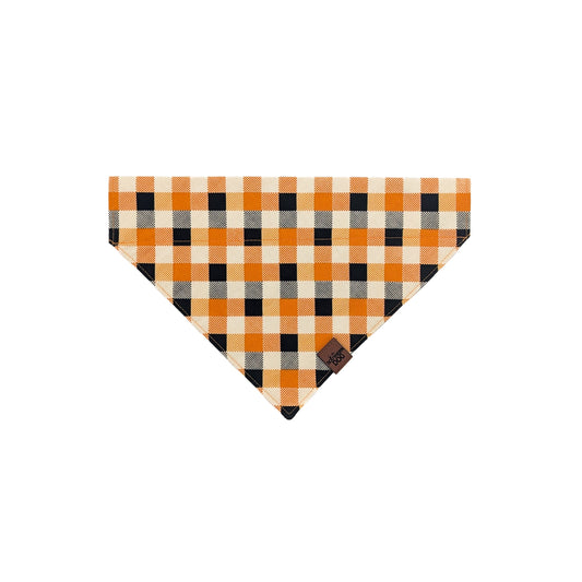 Halloween Checkered Over the Collar Dog Bandana
