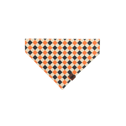 Haunted Check Over the Collar Dog Bandana
