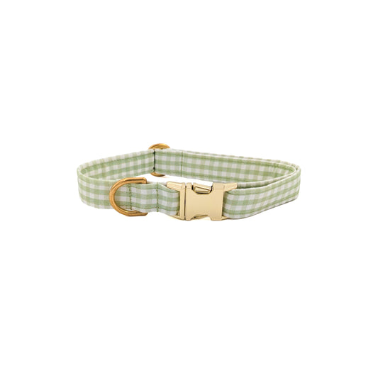 Meadow Plaid Dog Collar