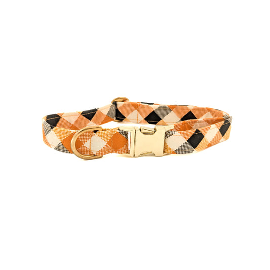 Halloween Checkered Dog Collar