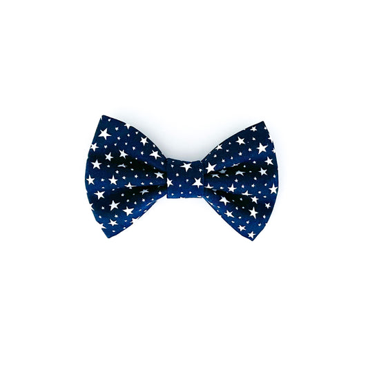 Blue Star Spangled Dog Bow Tie