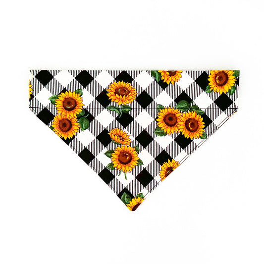 Fall Sunflower Over the Collar Dog Bandana