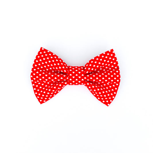 Polka Dot Heart Bow Tie