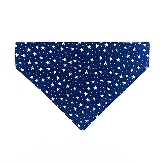 Blue Star Spangled Over the Collar Dog Bandana