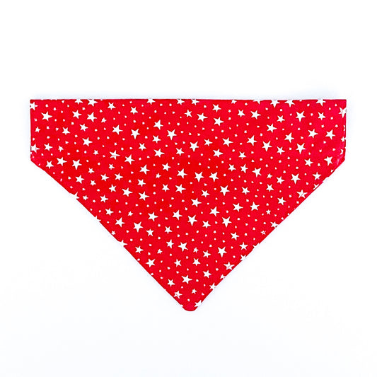 Red Star Spangled Over the Collar Dog Bandana